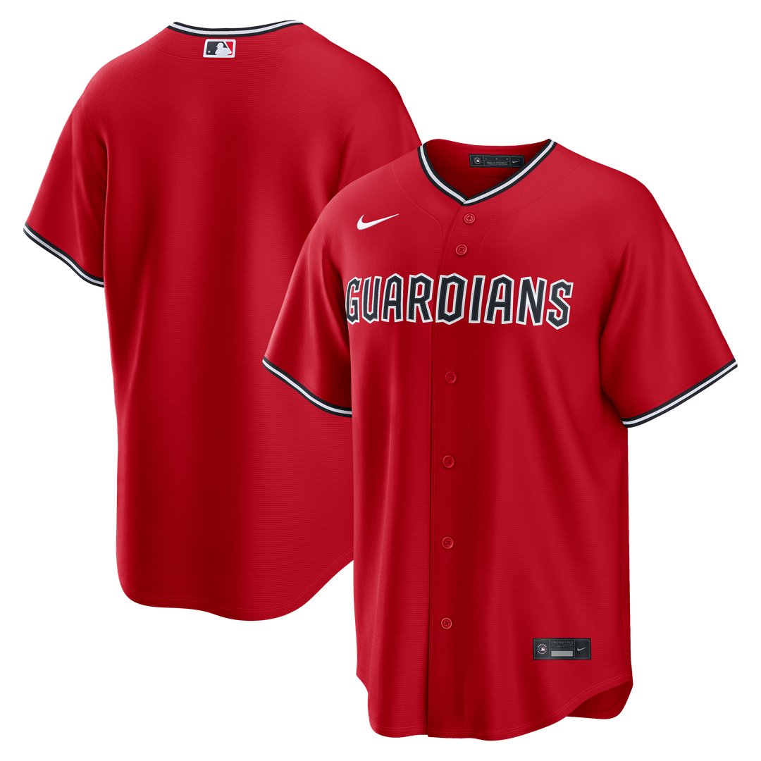 Cleveland Guardians Nike Alternate Replica Jersey - Red Official MLB Team Apparel Baseball Fan Gear