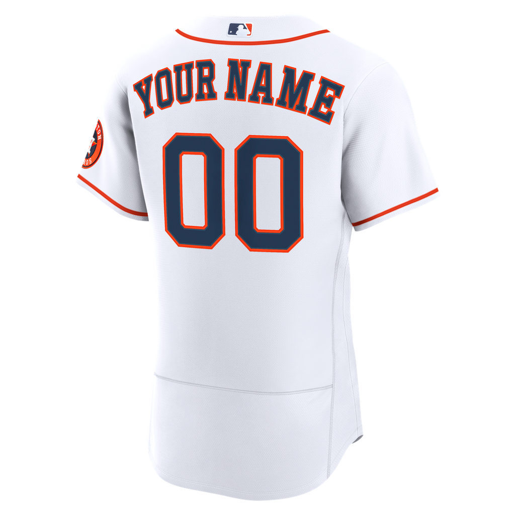 Houston Astros Nike Home Authentic Custom Jersey - White Official MLB Team Apparel Baseball Fan Gear