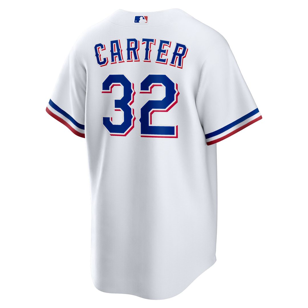 Evan Carter Texas Rangers Nike Home Replica Jersey - White Official MLB Team Apparel Baseball Fan Gear