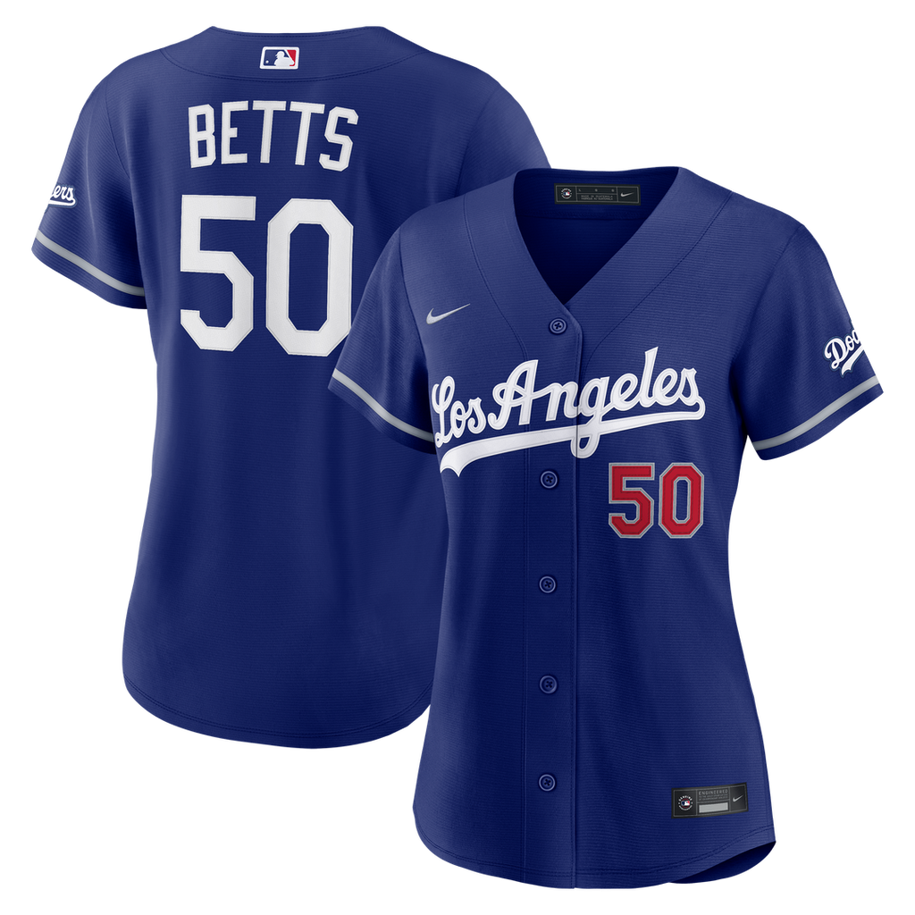 Mookie Betts Los Angeles Dodgers Nike Women's Alternate Stadium Jersey - Royal Official MLB Team Apparel Baseball Fan Gear