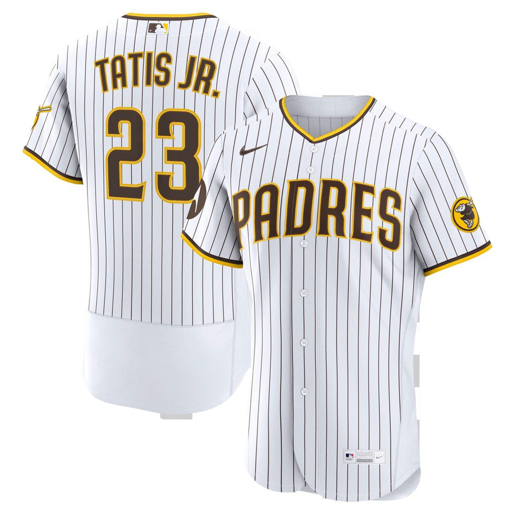 Fernando Tatis Jr. San Diego Padres Nike Home Authentic Sponsor Patch Jersey - White Official MLB Team Apparel Baseball Fan Gear