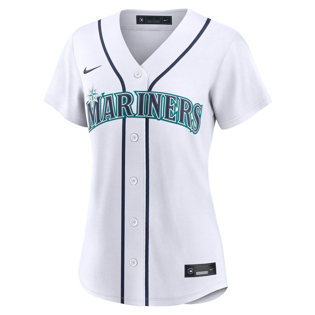 Seattle Mariners Nike Women's Home Replica Custom Jersey - White Official MLB Team Apparel Baseball Fan Gear