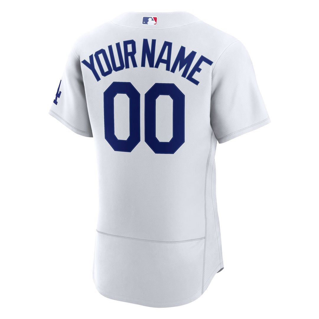 Los Angeles Dodgers Nike Home Authentic Custom Jersey - White Official MLB Team Apparel Baseball Fan Gear