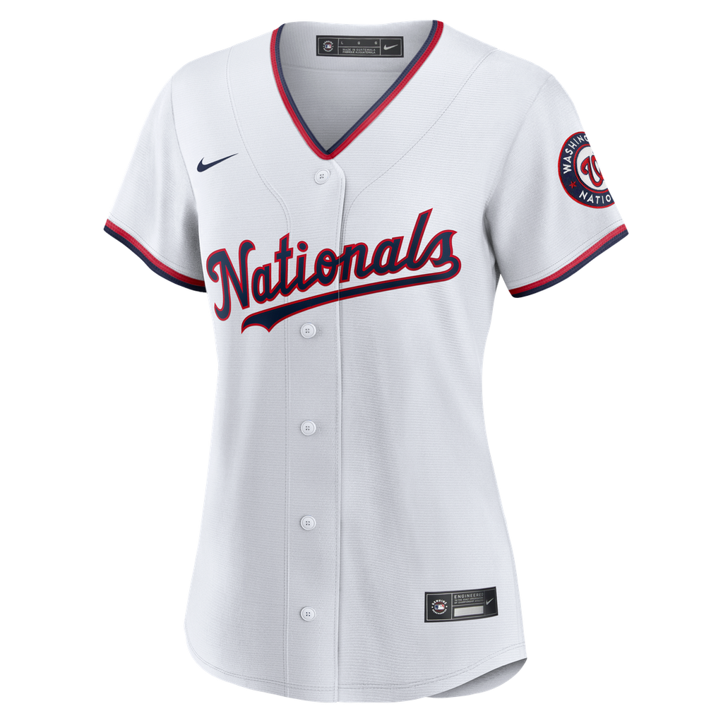 CJ Abrams Washington Nationals Nike Women's Home Replica Player Jersey - White Official MLB Team Apparel Baseball Fan Gear