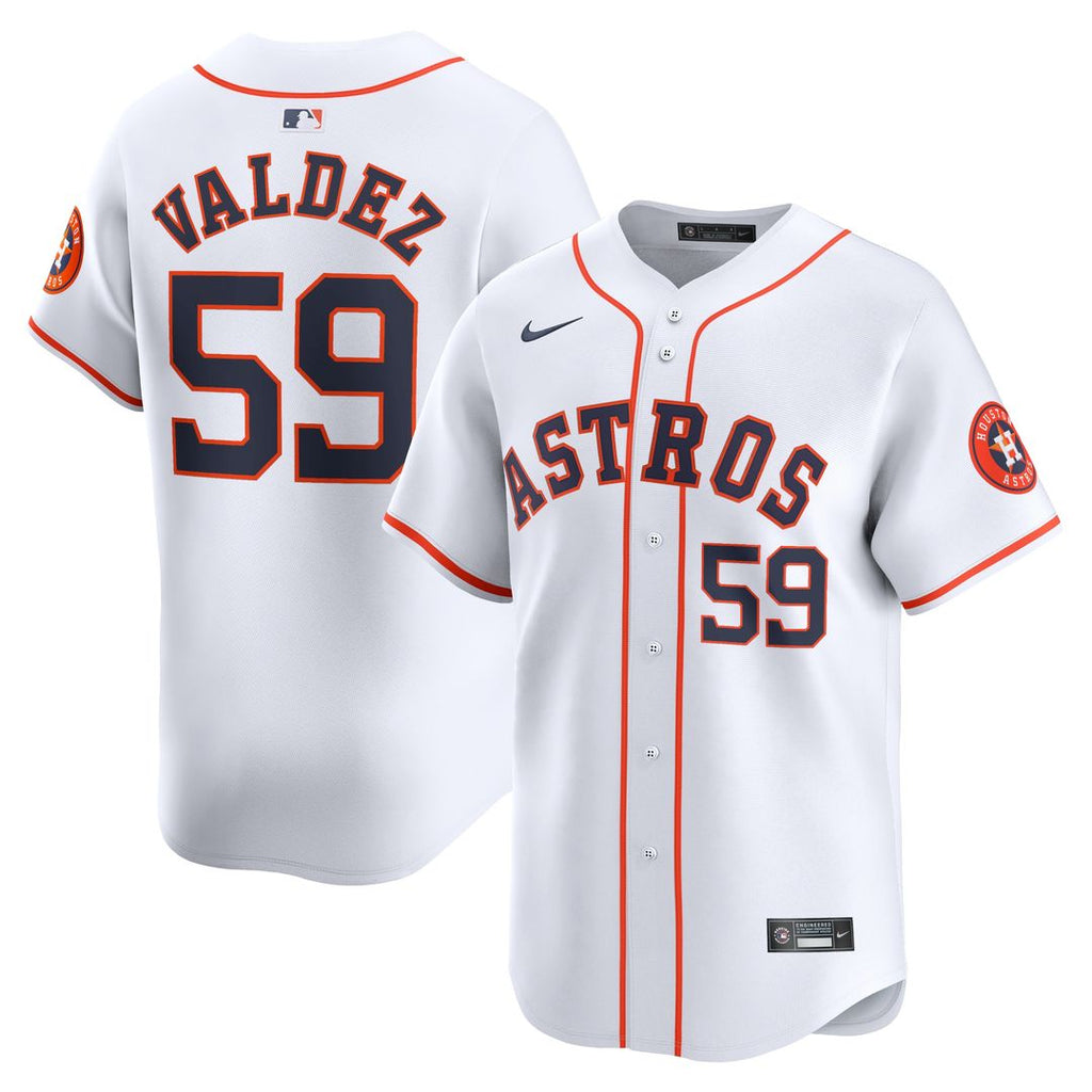 Framber Valdez Houston Astros Nike Home Limited Player Jersey - White Official MLB Team Apparel Baseball Fan Gear