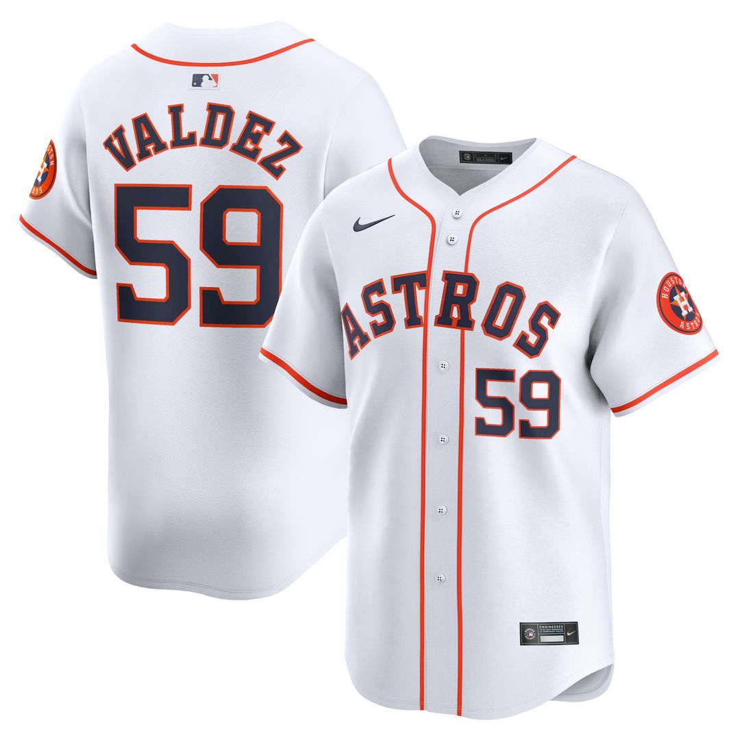 Framber Valdez Houston Astros Nike Home Limited Player Jersey - White Official MLB Team Apparel Baseball Fan Gear