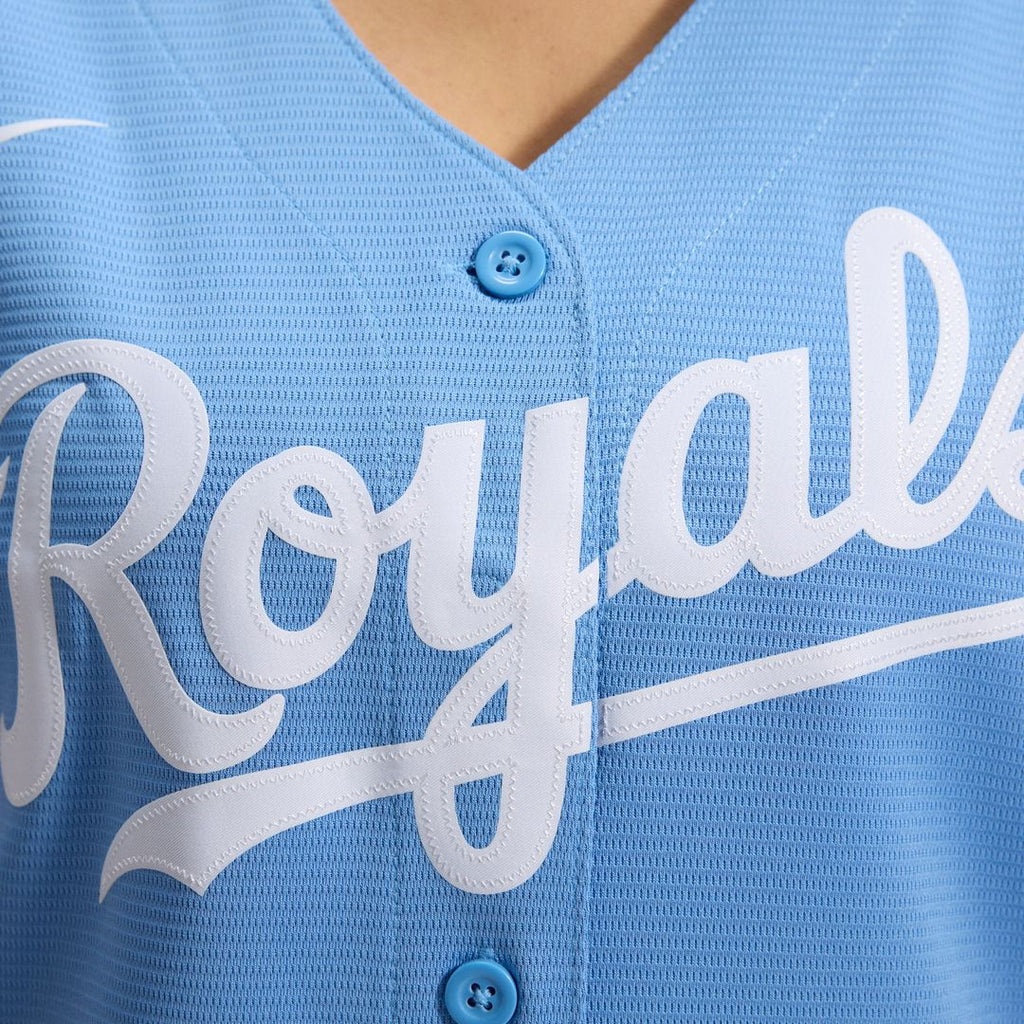 Kansas City Royals Nike Women's Alternate Replica Team Logo Jersey - Light Blue Official MLB Team Apparel Baseball Fan Gear