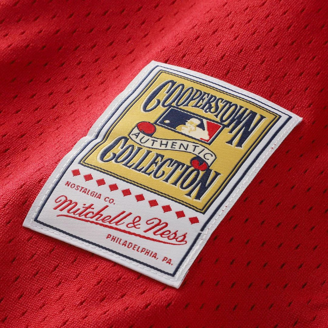 Barry Larkin Cincinnati Reds Mitchell & Ness Throwback Cooperstown Mesh Batting Practice Jersey - Red Official MLB Team Apparel Baseball Fan Gear