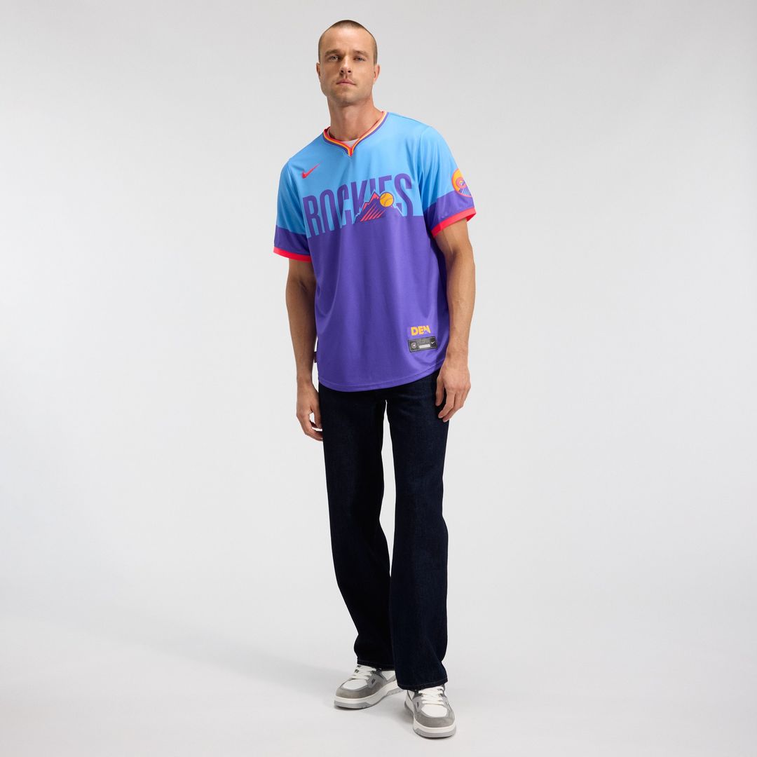 Colorado Rockies Nike 2025 City Connect Limited Jersey - Purple/Light Blue Official MLB Team Apparel Baseball Fan Gear