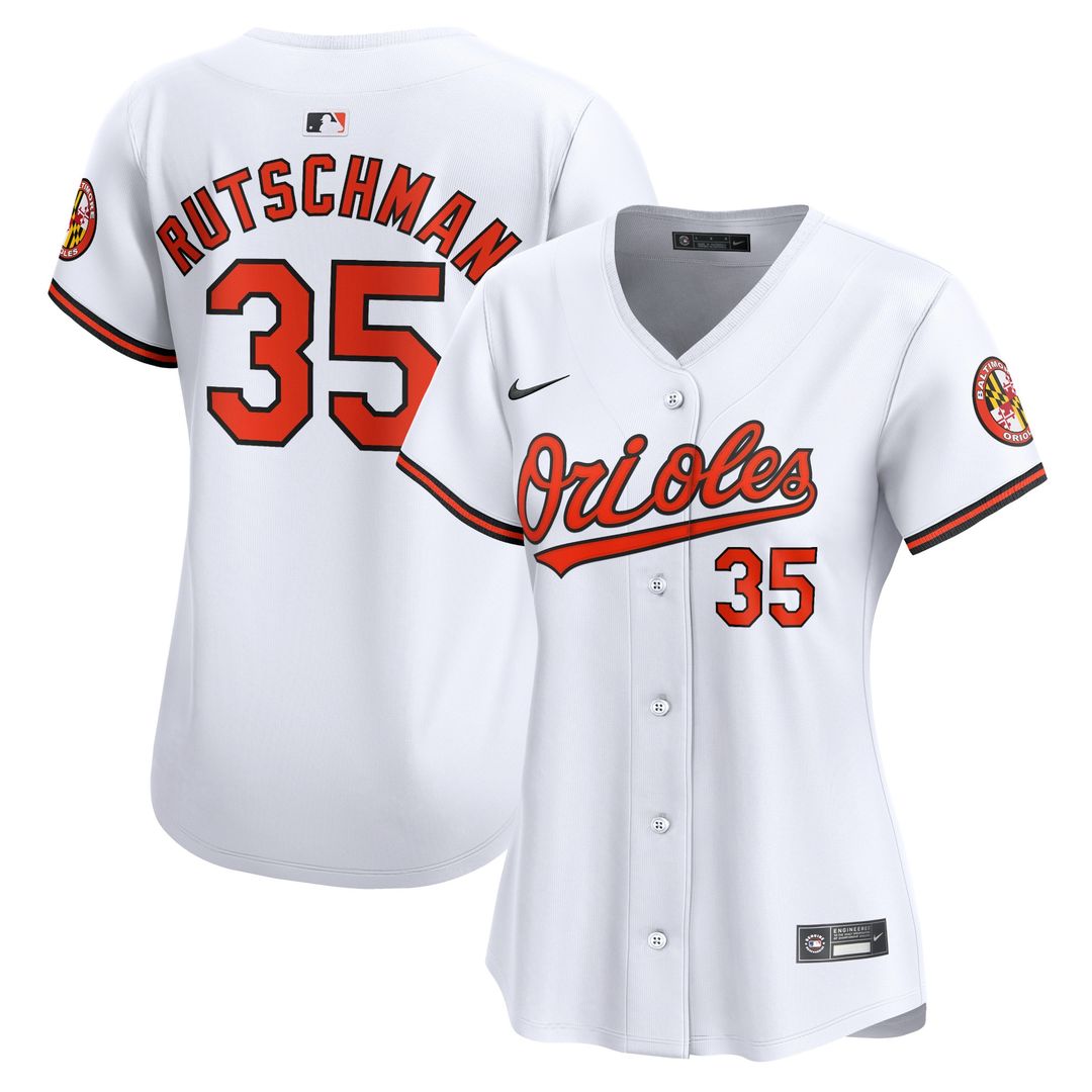 Adley Rutschman Baltimore Orioles Nike Women's Home Limited Player Jersey - White Official MLB Team Apparel Baseball Fan Gear