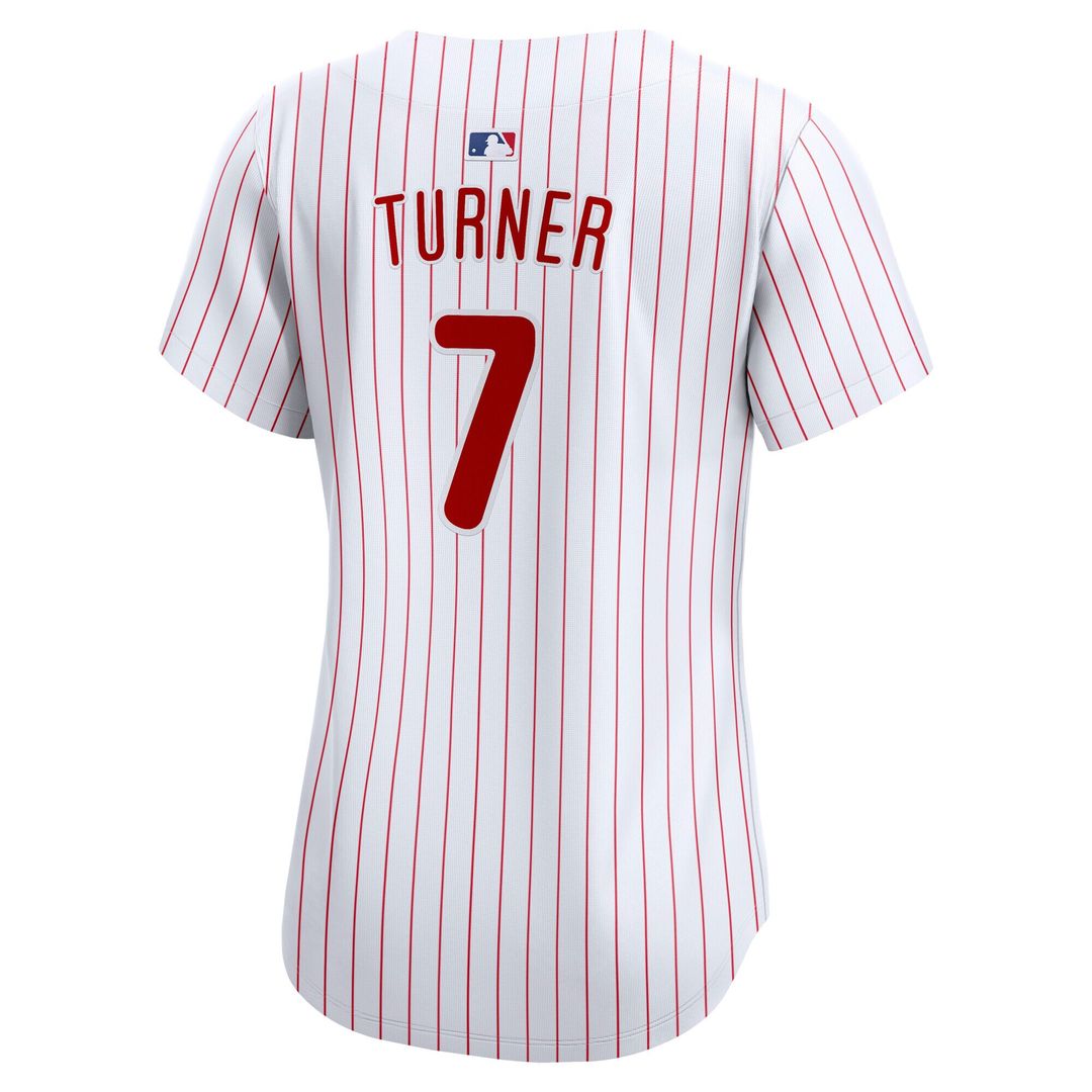 Trea Turner Philadelphia Phillies Nike Women's Home Limited Player Jersey - White Official MLB Team Apparel Baseball Fan Gear