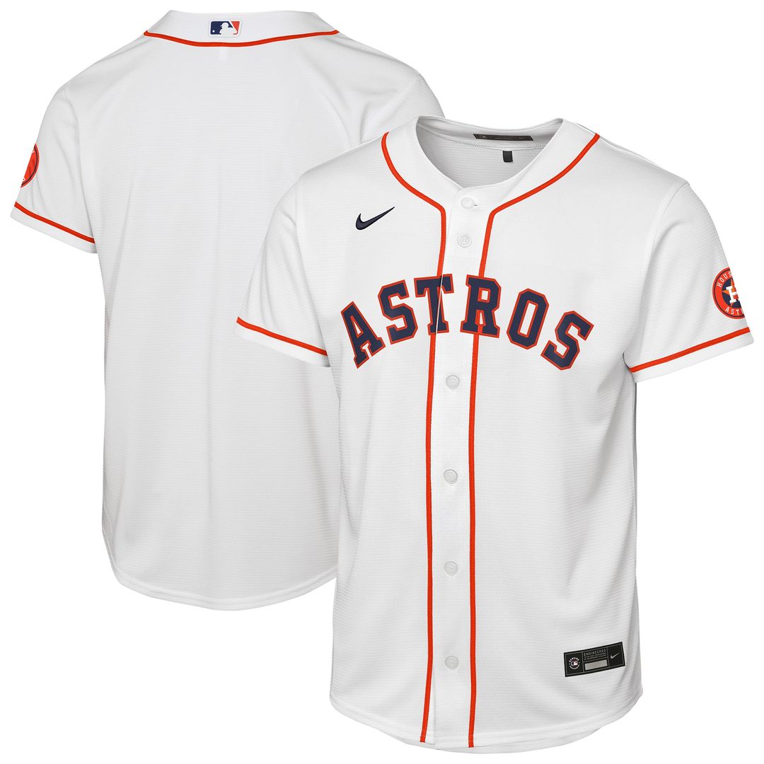 Houston Astros Nike Youth Home Stadium Jersey - White Official MLB Team Apparel Baseball Fan Gear