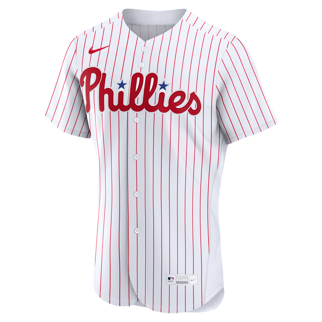Philadelphia Phillies Nike Home Authentic Custom Jersey - White Official MLB Team Apparel Baseball Fan Gear