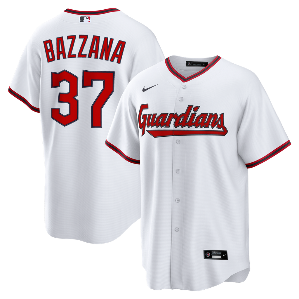 Travis Bazzana Cleveland Guardians Nike Home Replica Jersey - White Official MLB Team Apparel Baseball Fan Gear