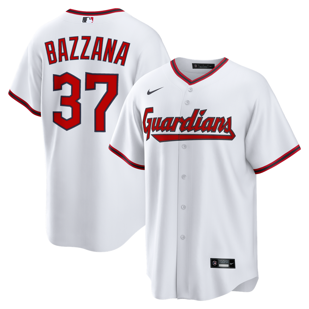 Travis Bazzana Cleveland Guardians Nike Home Replica Jersey - White Official MLB Team Apparel Baseball Fan Gear