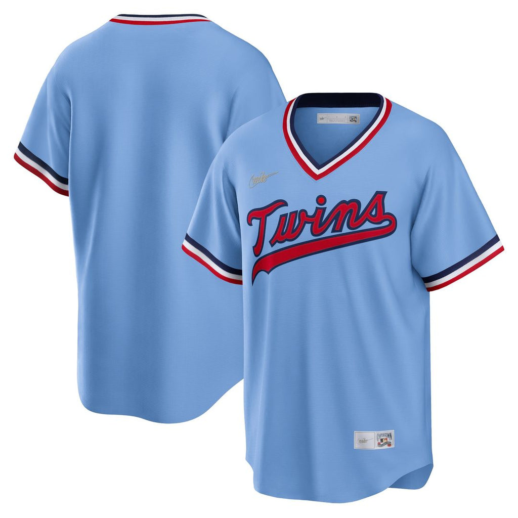Minnesota Twins Nike Road Cooperstown Collection Team Jersey - Light Blue Official MLB Team Apparel Baseball Fan Gear