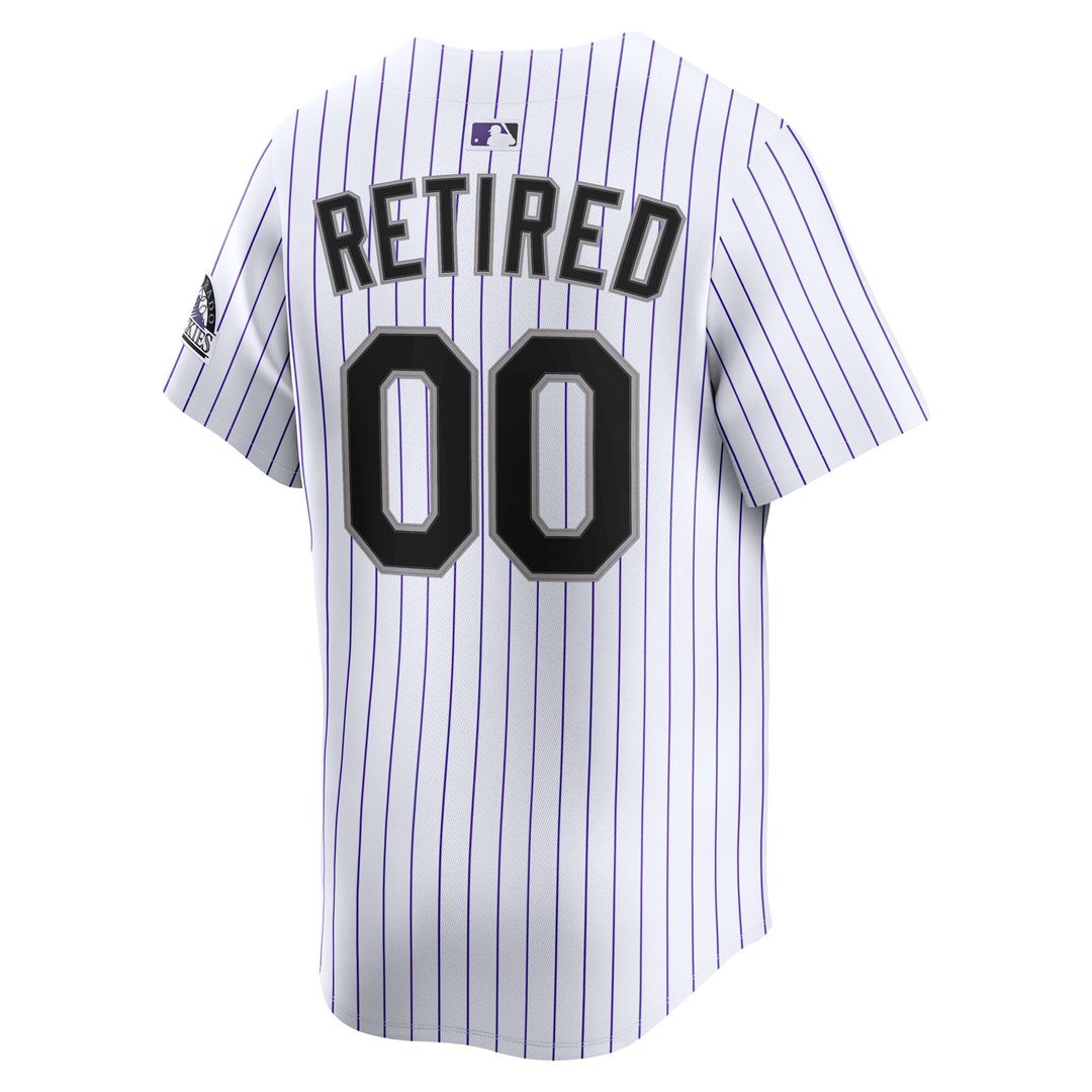 Colorado Rockies Nike Home Limited Pick-A-Player Retired Roster Jersey - White Official MLB Team Apparel Baseball Fan Gear