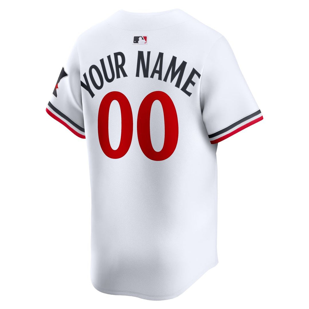 Minnesota Twins Nike Home Limited Custom Jersey - White Official MLB Team Apparel Baseball Fan Gear