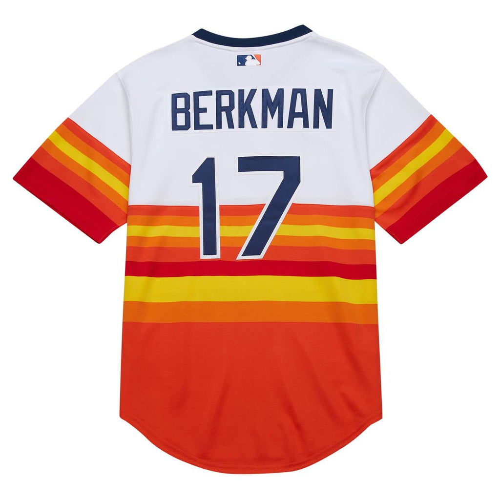 Lance Berkman Houston Astros Mitchell & Ness 2004 Cooperstown Collection Authentic Throwback Jersey - White Official MLB Team Apparel Baseball Fan Gea