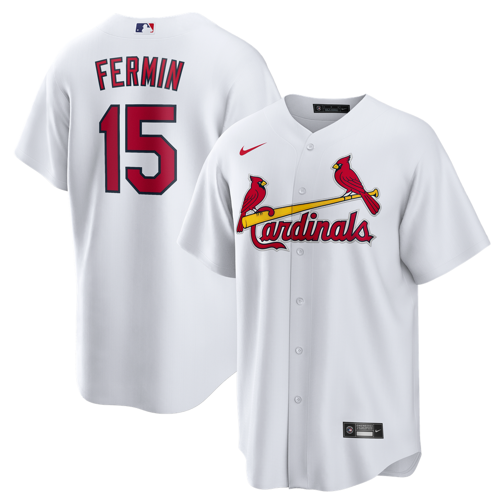 José Fermín St. Louis Cardinals Nike Home Replica Jersey - White Official MLB Team Apparel Baseball Fan Gear