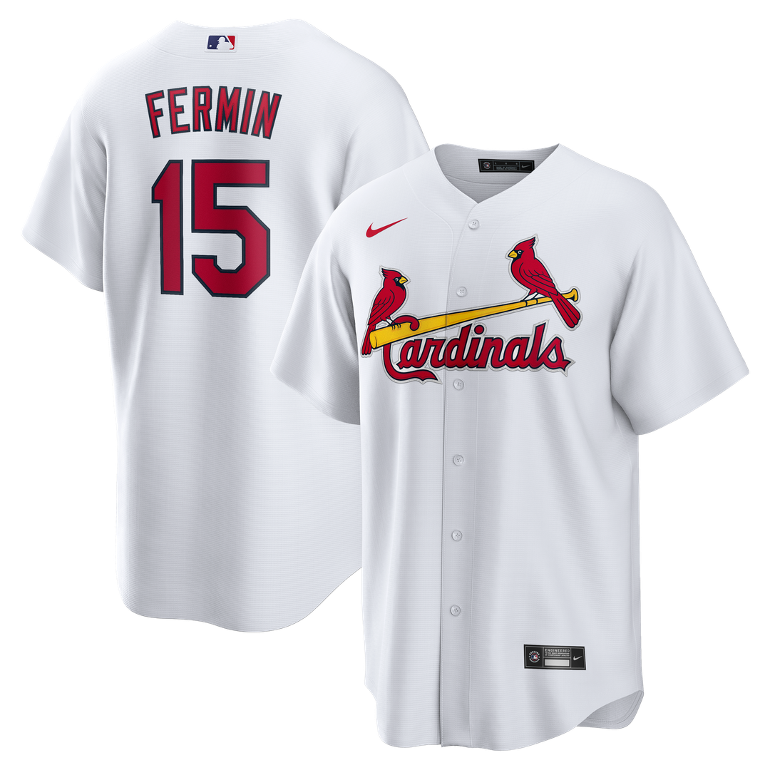 José Fermín St. Louis Cardinals Nike Home Replica Jersey - White Official MLB Team Apparel Baseball Fan Gear