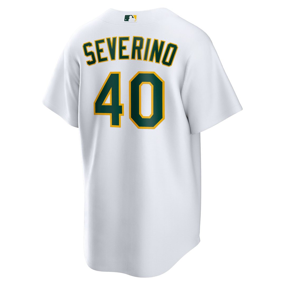 Luis Severino Athletics Nike Home Replica Jersey - White Official MLB Team Apparel Baseball Fan Gear