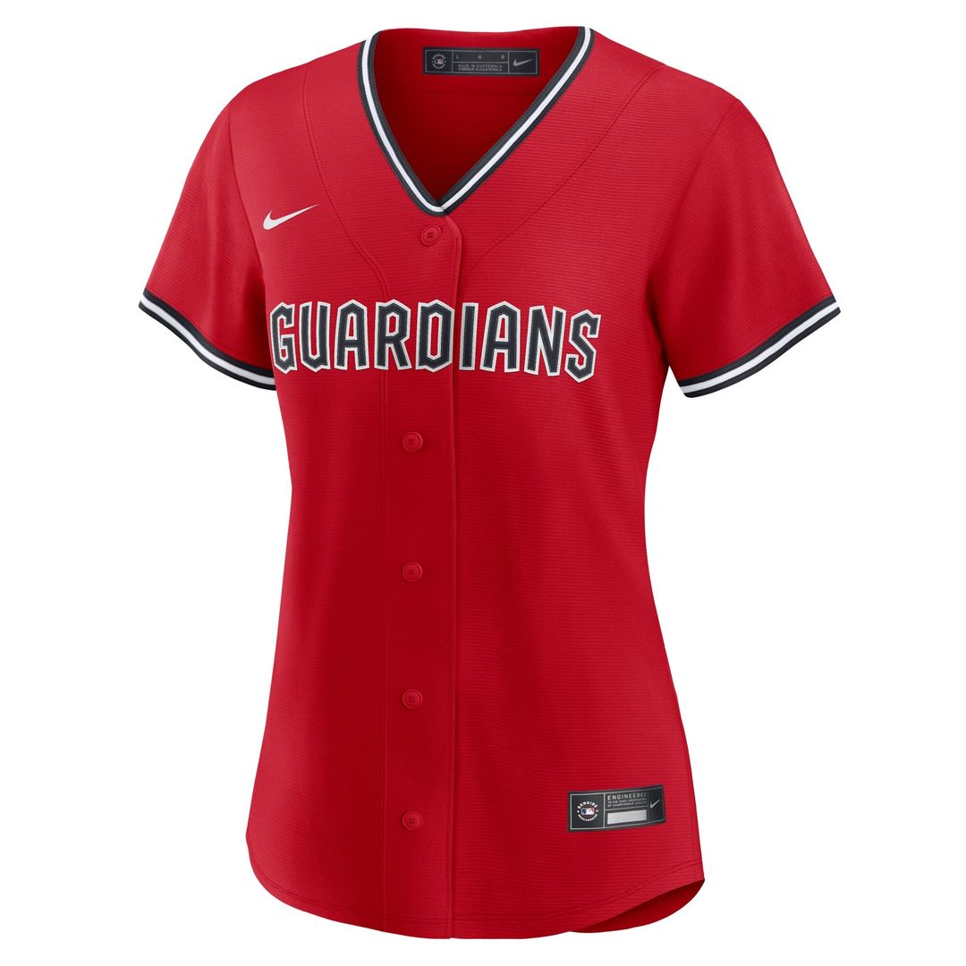 Cleveland Guardians Nike Women's Alternate 2 Replica Jersey - Red Official MLB Team Apparel Baseball Fan Gear