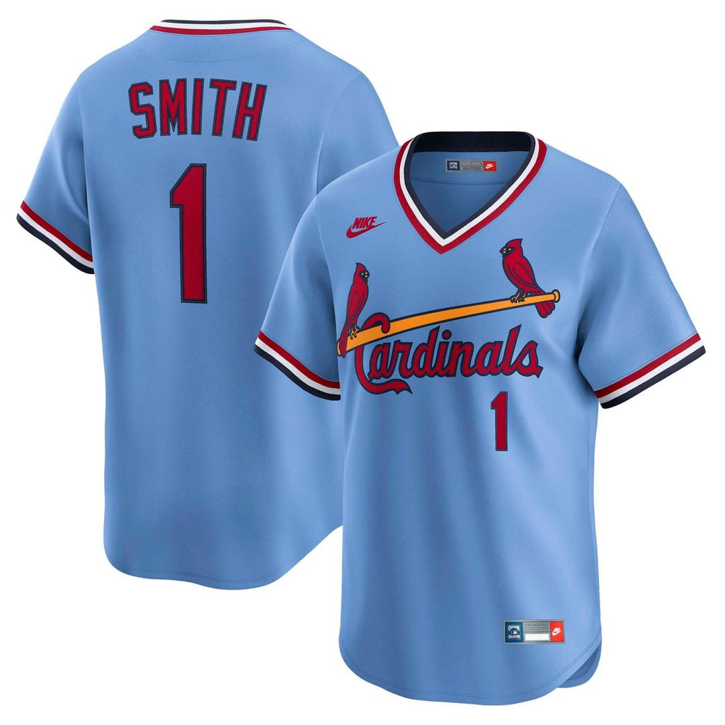 Ozzie Smith St. Louis Cardinals Nike Throwback Cooperstown Collection Limited Jersey - Blue Official MLB Team Apparel Baseball Fan Gear