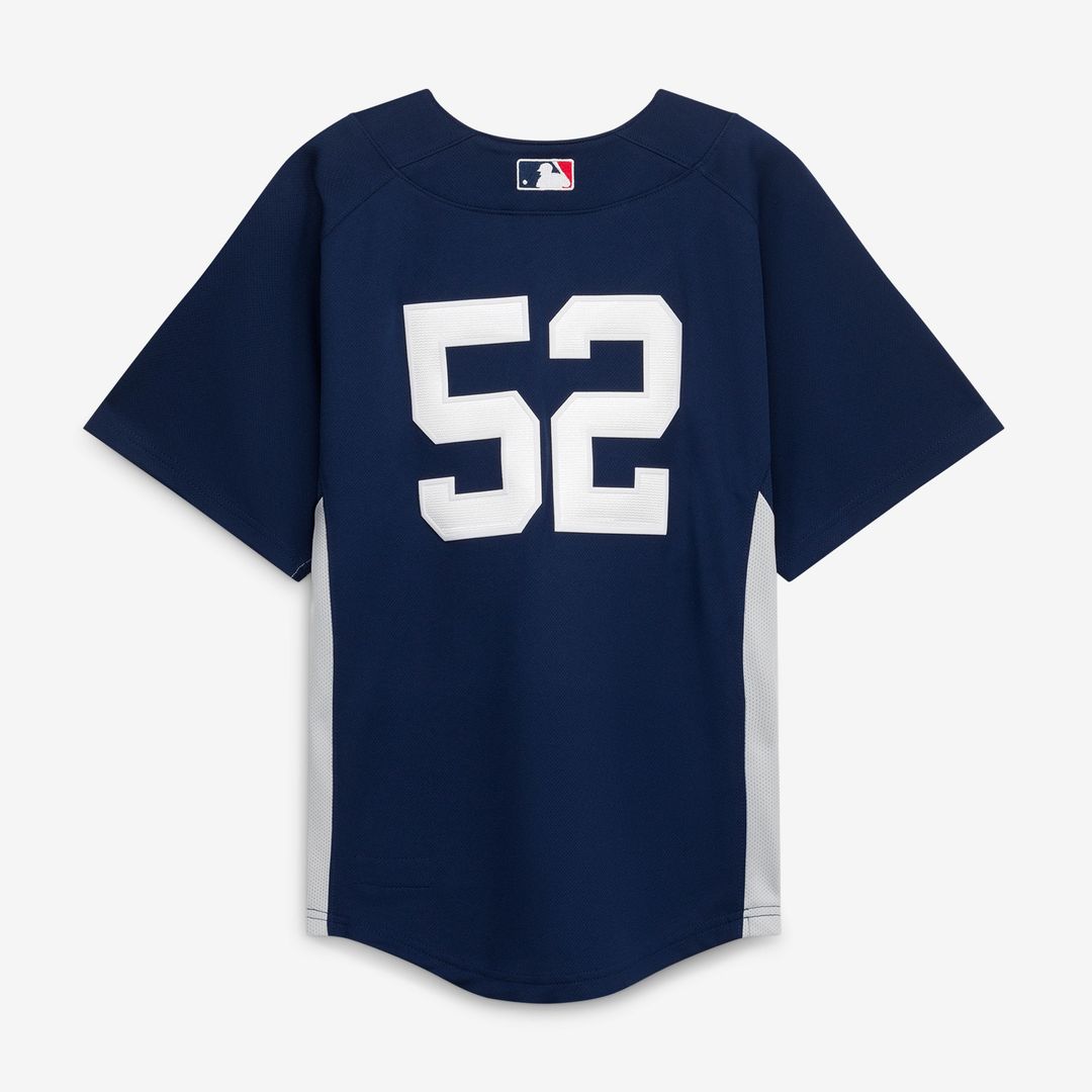 Mitchell & Ness CC Sabathia New York Yankees Youth Navy Mesh Batting Practice Jersey Official MLB Team Apparel Baseball Fan Gear