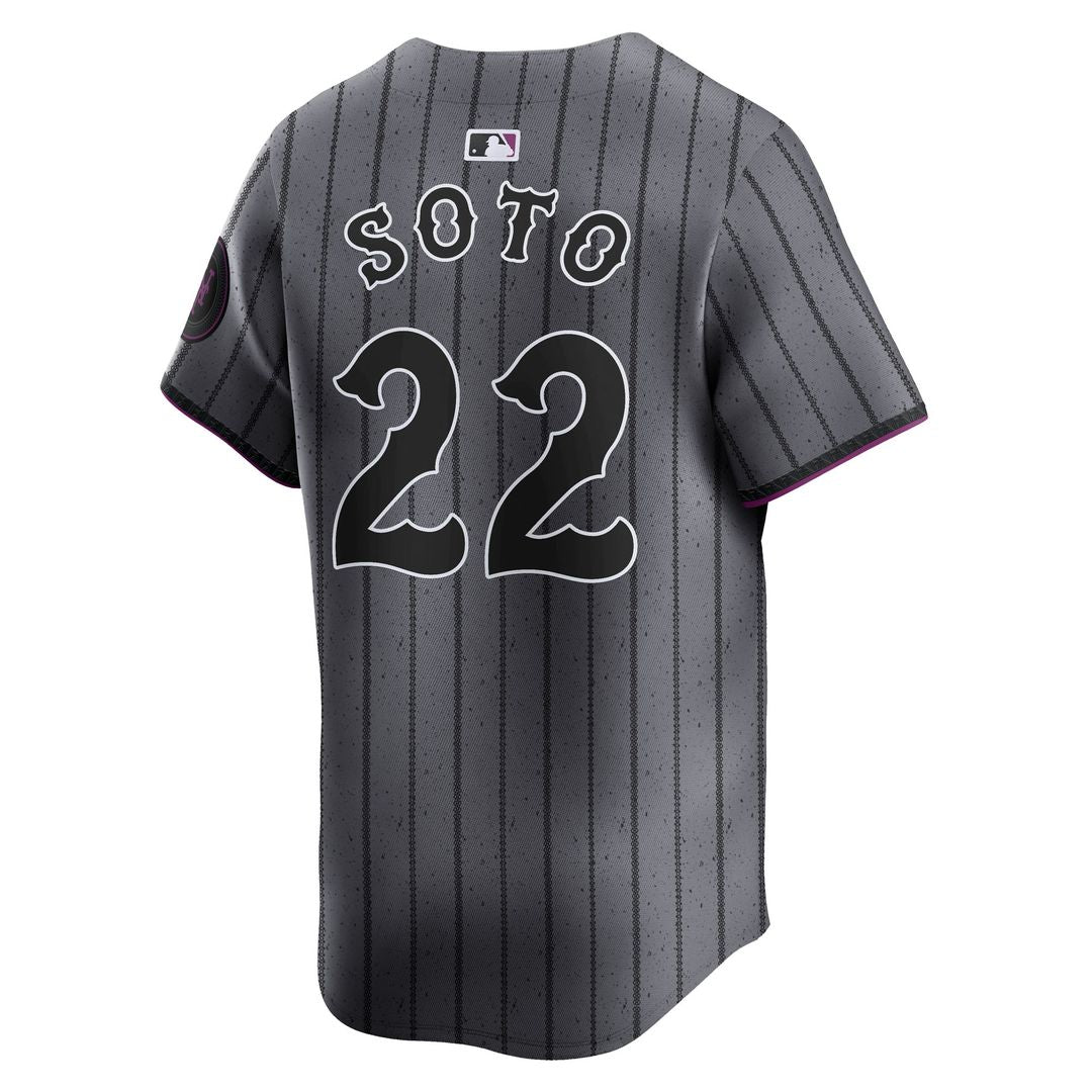 Juan Soto New York Mets Nike City Connect Limited Jersey - Gray Official MLB Team Apparel Baseball Fan Gear