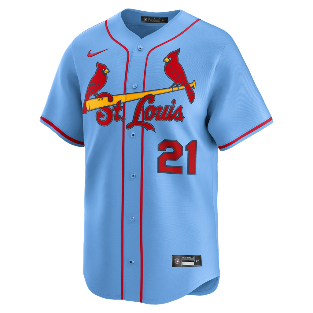 Lars Nootbaar St. Louis Cardinals Nike Alternate Limited Jersey - Light Blue Official MLB Team Apparel Baseball Fan Gear