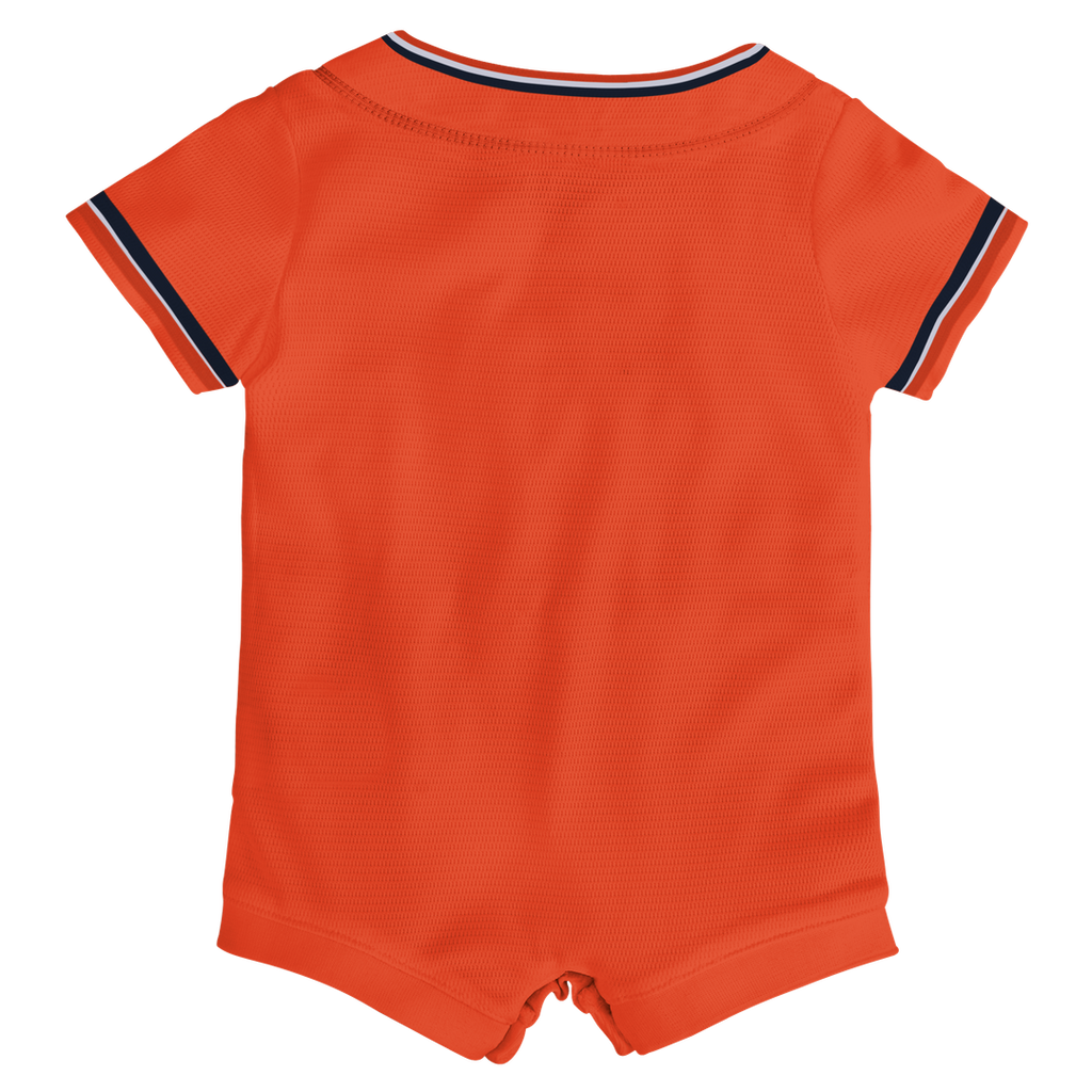Detroit Tigers Nike Newborn Alternate Replica Romper Jersey - Orange Official MLB Team Apparel Baseball Fan Gear