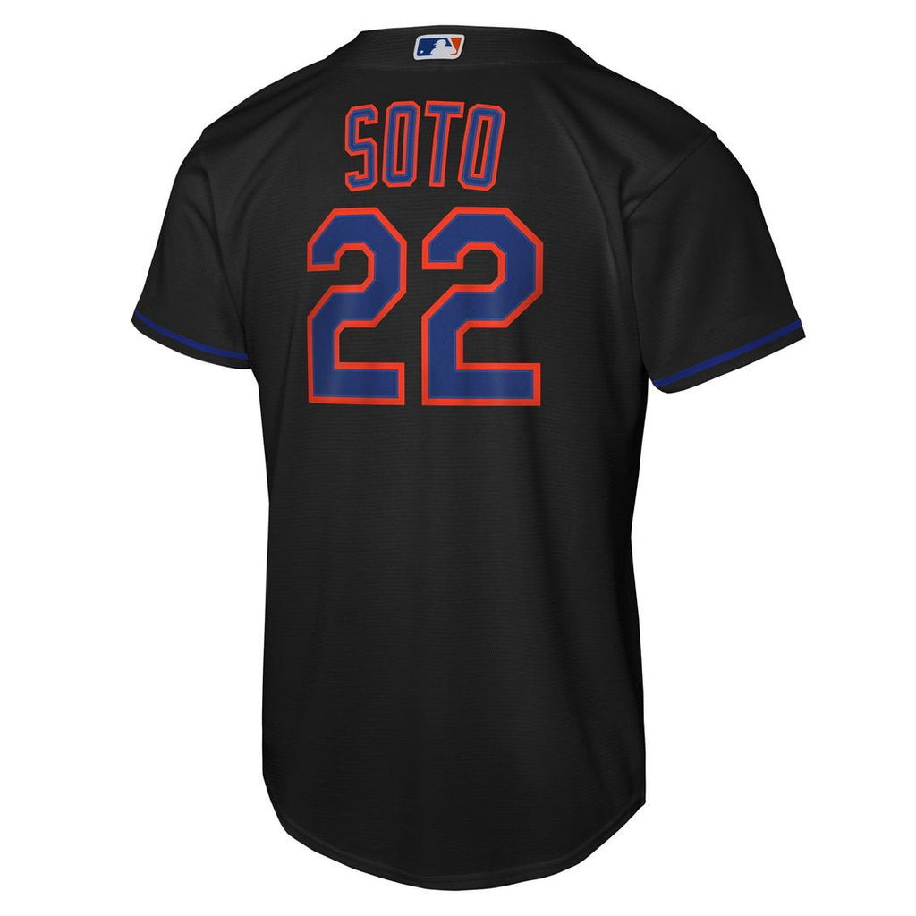 Juan Soto New York Mets Nike Youth Alternate Replica Jersey - Black Official MLB Team Apparel Baseball Fan Gear