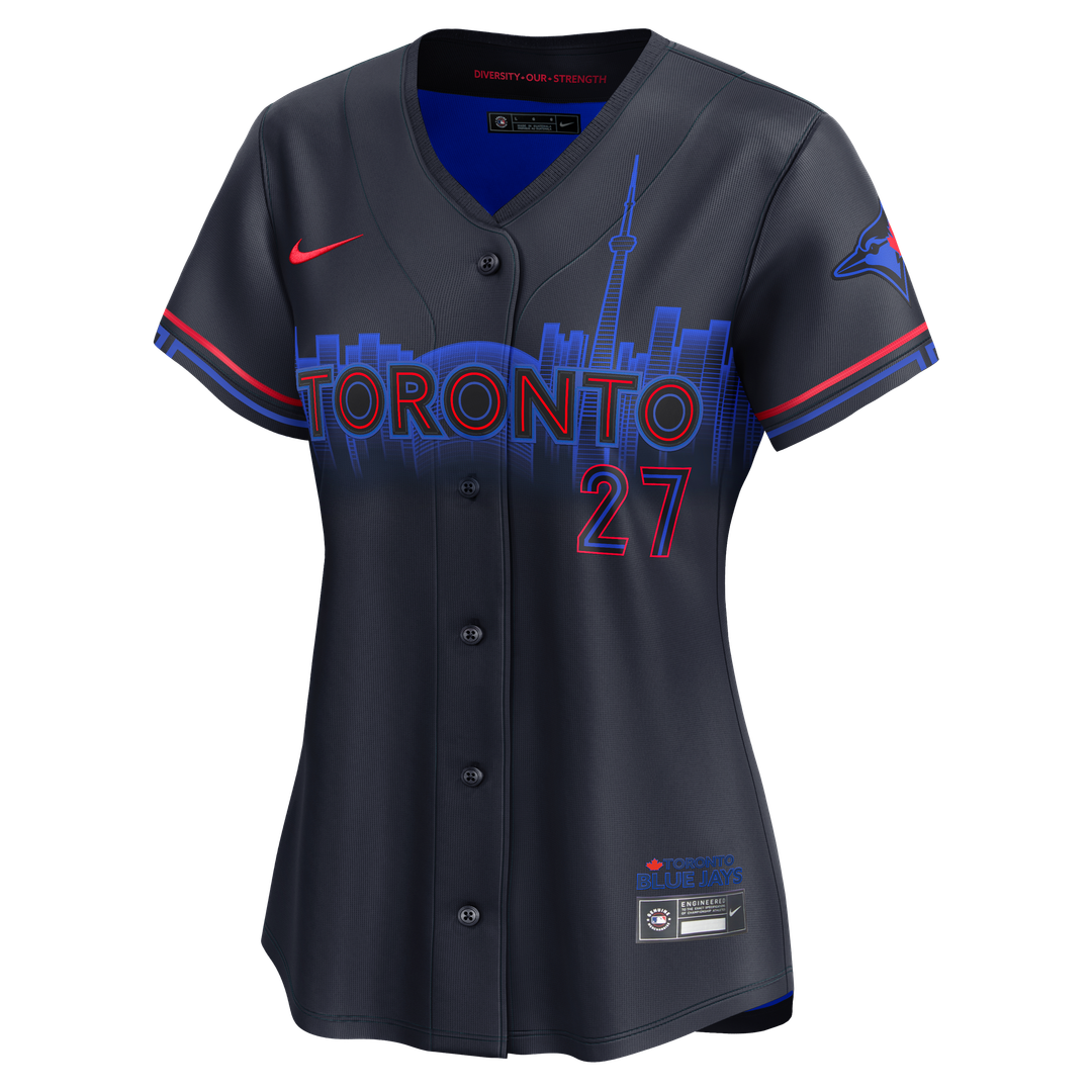 Vladimir Guerrero Jr. Toronto Blue Jays Nike Women's 2024 City Connect Limited Player Jersey - Navy Official MLB Team Apparel Baseball Fan Gear