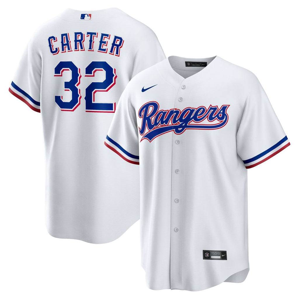 Evan Carter Texas Rangers Nike Home Replica Jersey - White Official MLB Team Apparel Baseball Fan Gear