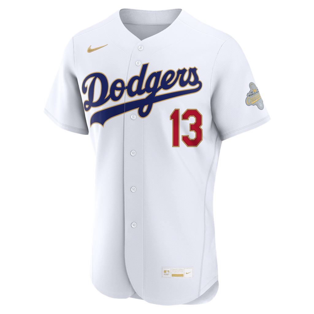 Max Muncy Los Angeles Dodgers Nike 2026 Gold Collection Authentic Jersey - White Official MLB Team Apparel Baseball Fan Gear