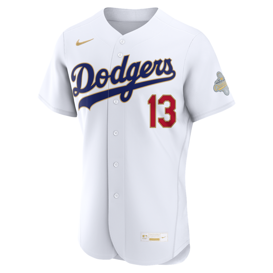 Max Muncy Los Angeles Dodgers Nike 2026 Gold Collection Authentic Jersey - White Official MLB Team Apparel Baseball Fan Gear