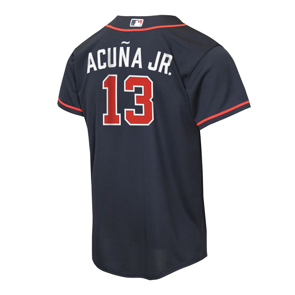 Ronald Acuña Jr. Atlanta Braves Nike Youth Road Replica Jersey - Gray Official MLB Team Apparel Baseball Fan Gear