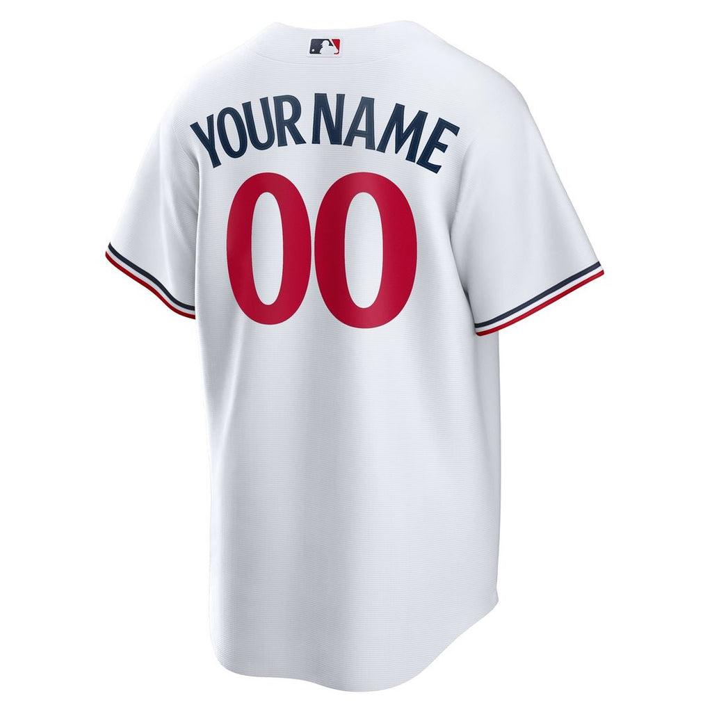 Minnesota Twins Nike Home Replica Custom Jersey - White Official MLB Team Apparel Baseball Fan Gear