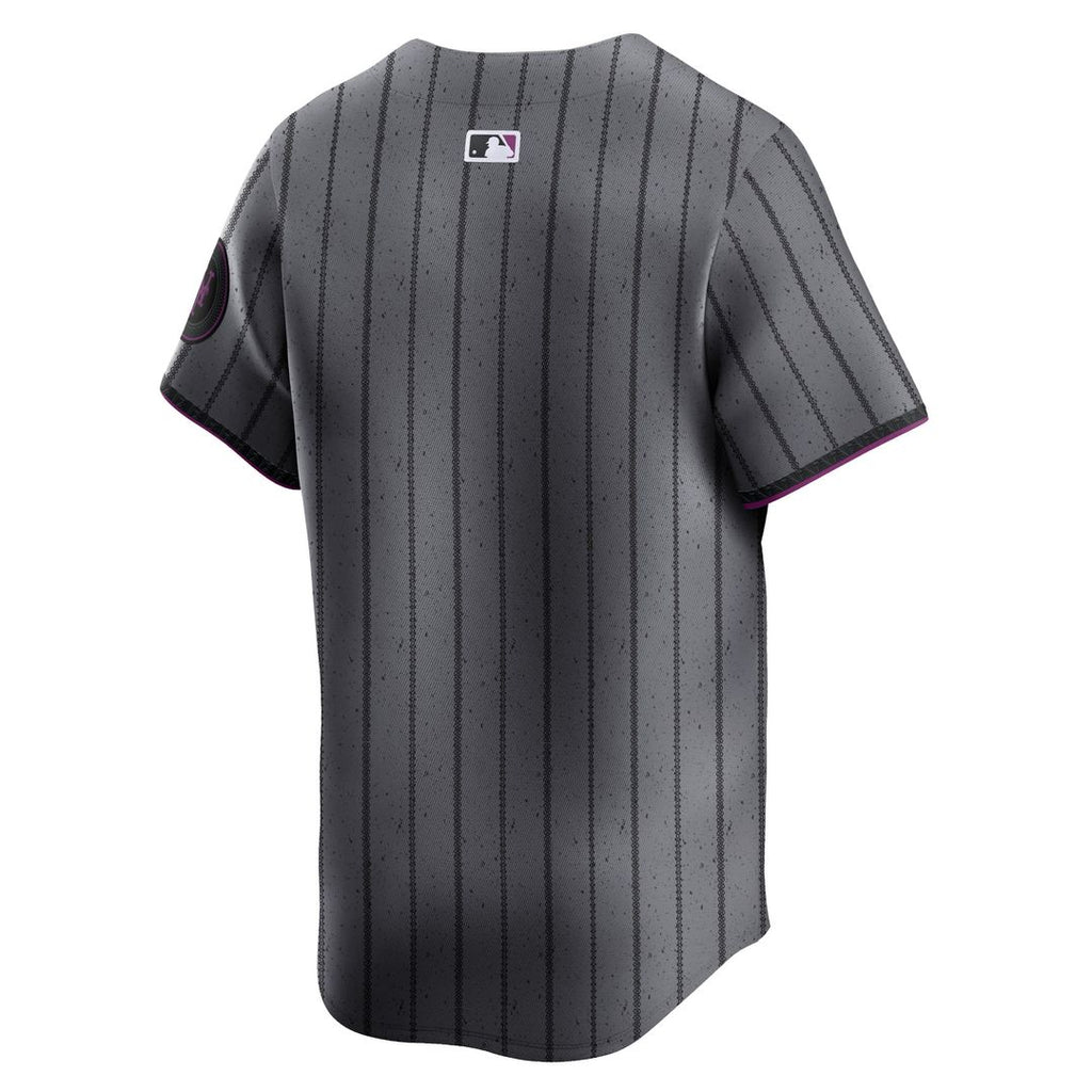 New York Mets Nike 2024 City Connect Limited Jersey - Graphite Official MLB Team Apparel Baseball Fan Gear