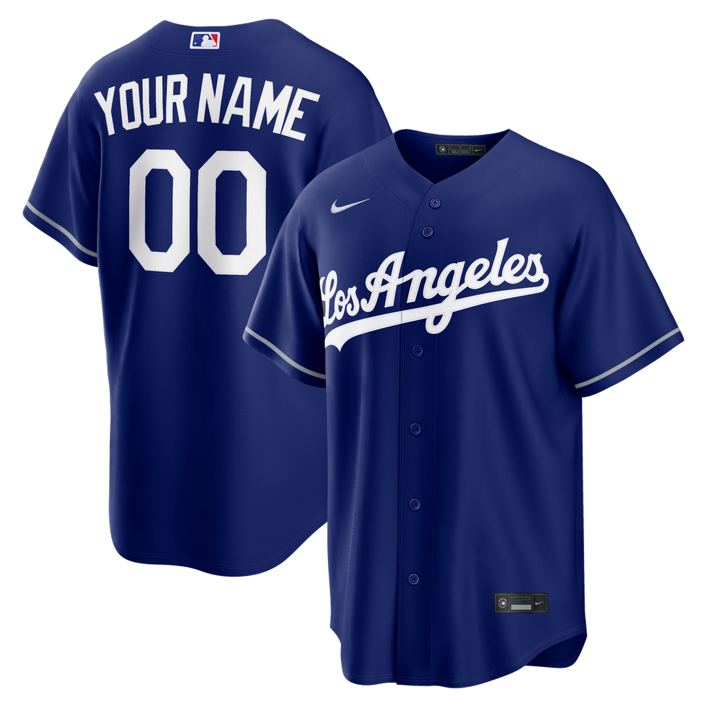Los Angeles Dodgers Nike Alternate Replica Custom Jersey - Royal Official MLB Team Apparel Baseball Fan Gear