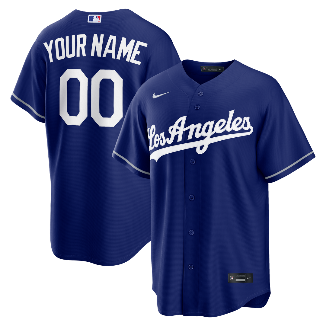 Los Angeles Dodgers Nike Alternate Replica Custom Jersey - Royal Official MLB Team Apparel Baseball Fan Gear
