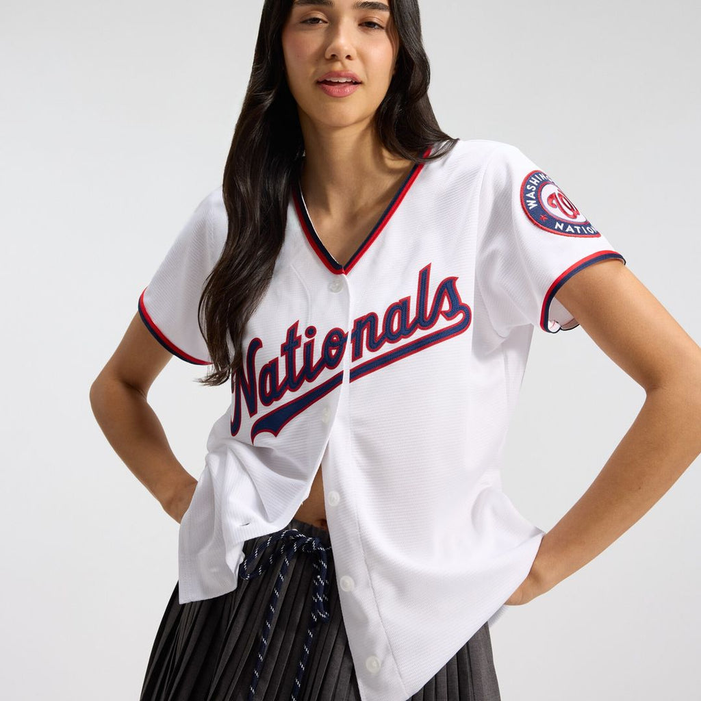 CJ Abrams Washington Nationals Nike Women's Home Replica Player Jersey - White Official MLB Team Apparel Baseball Fan Gear