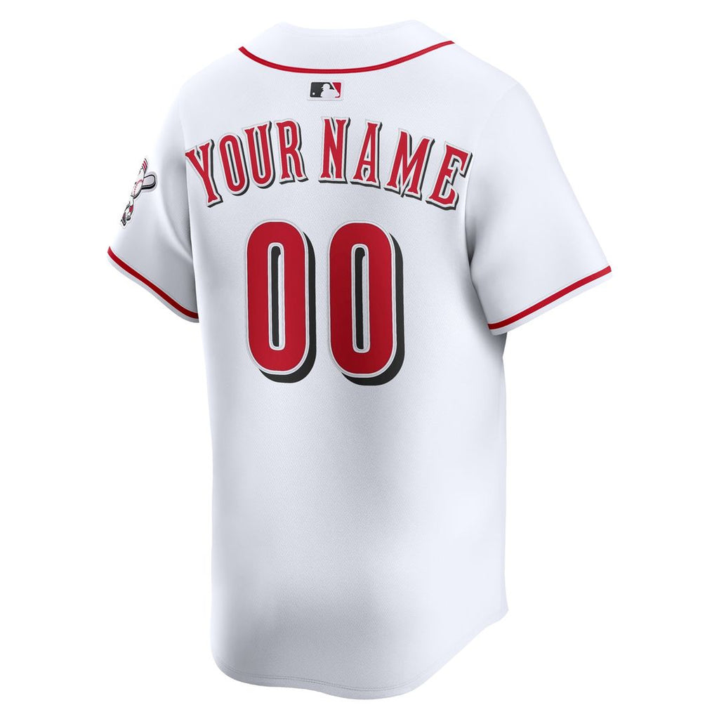 Cincinnati Reds Nike Home Limited Custom Jersey - White Official MLB Team Apparel Baseball Fan Gear