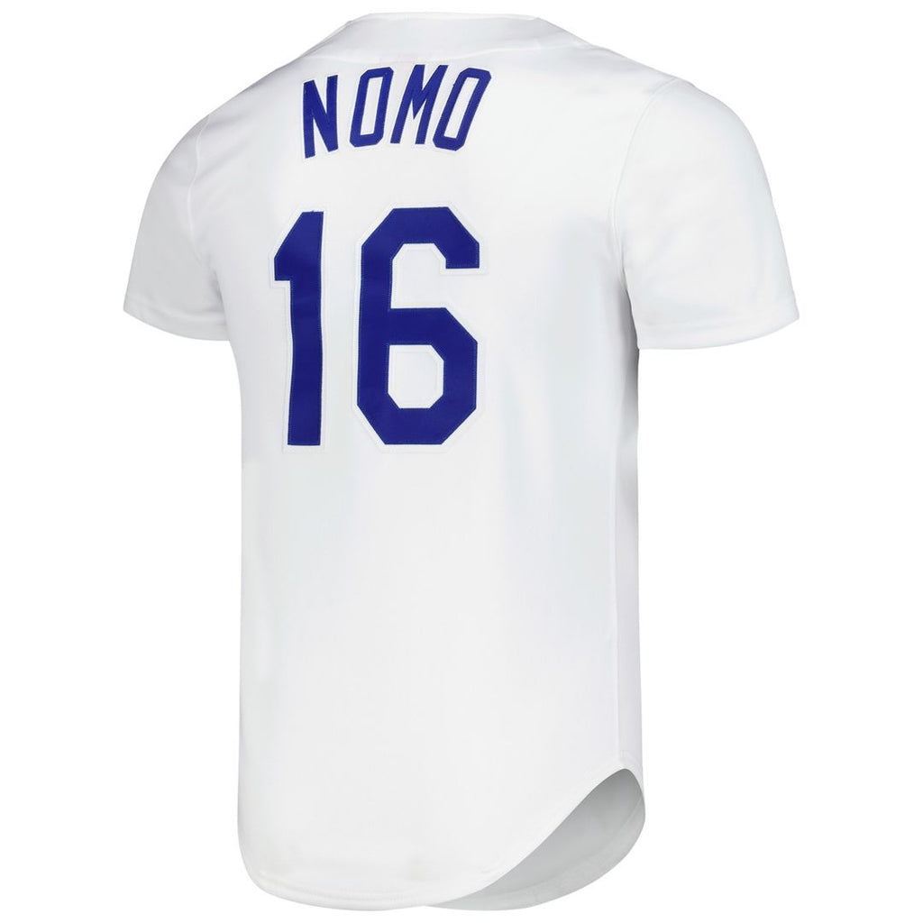 Hideo Nomo Los Angeles Dodgers Mitchell & Ness Cooperstown Collection Authentic Jersey - White Official MLB Team Apparel Baseball Fan Gear