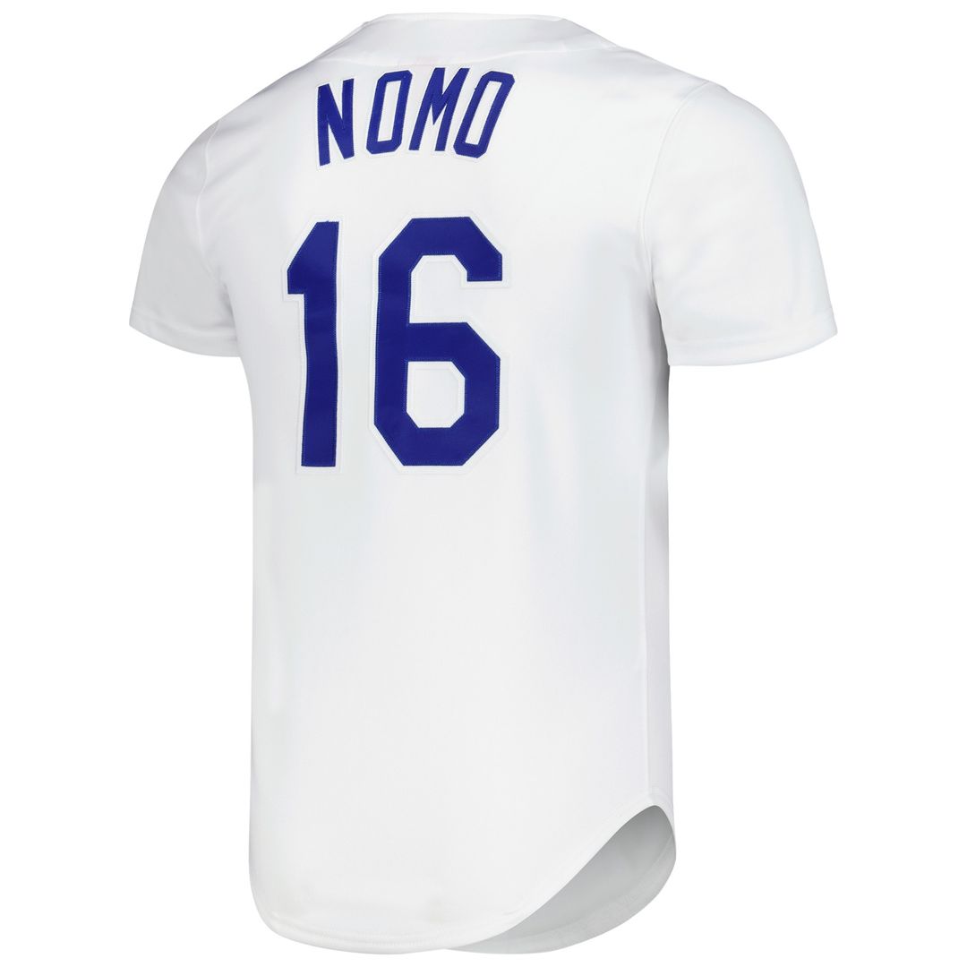 Hideo Nomo Los Angeles Dodgers Mitchell & Ness Cooperstown Collection Authentic Jersey - White Official MLB Team Apparel Baseball Fan Gear