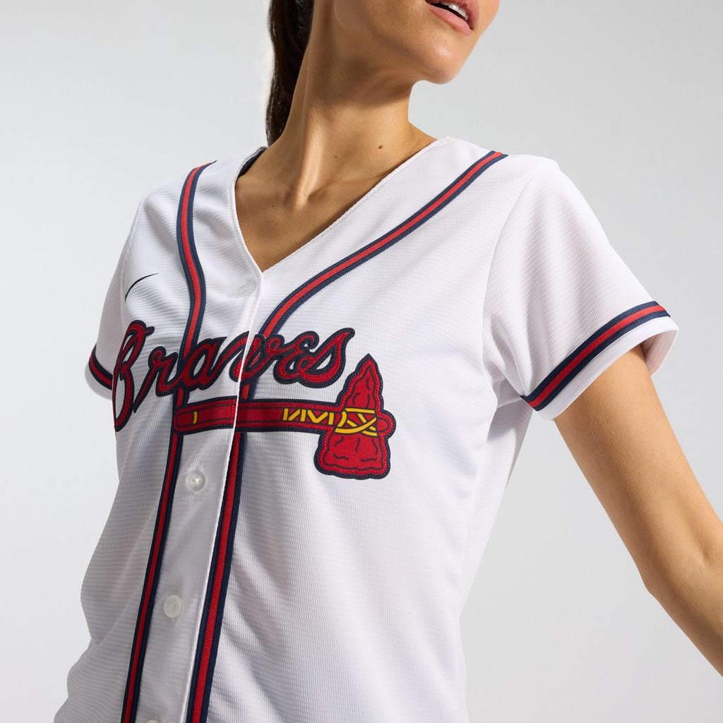 Atlanta Braves Nike Women's Home Replica Team Jersey - White Official MLB Team Apparel Baseball Fan Gear