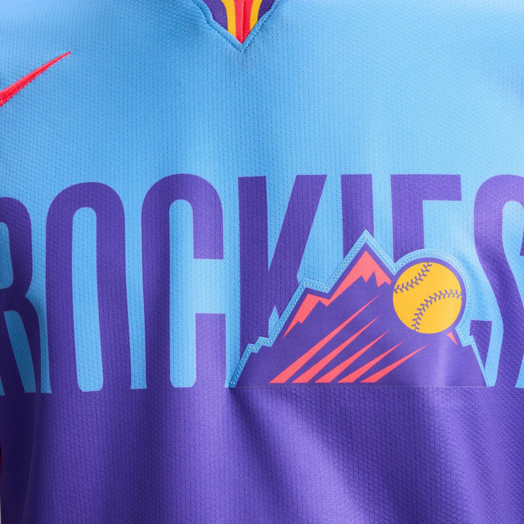 Colorado Rockies Nike 2025 City Connect Limited Jersey - Purple/Light Blue Official MLB Team Apparel Baseball Fan Gear