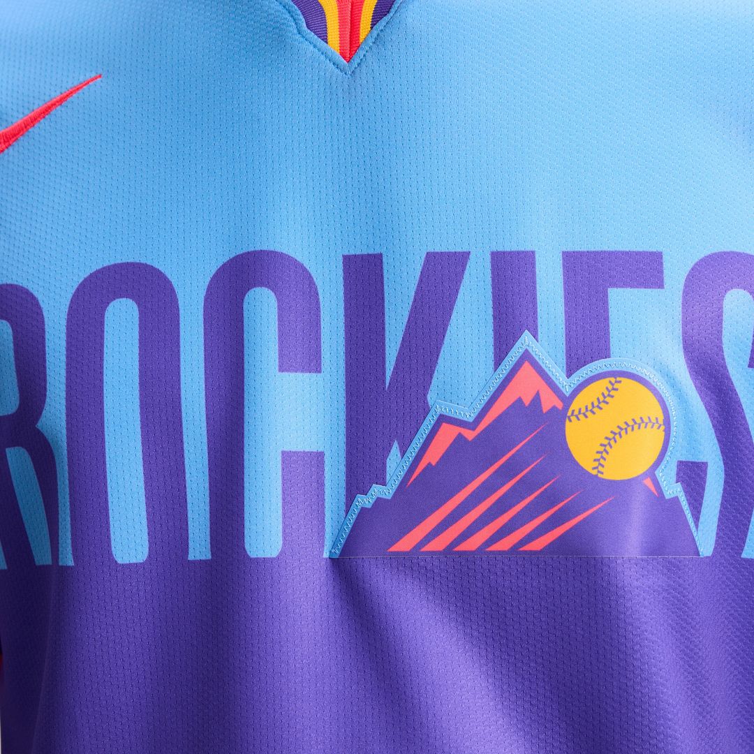 Colorado Rockies Nike 2025 City Connect Limited Jersey - Purple/Light Blue Official MLB Team Apparel Baseball Fan Gear