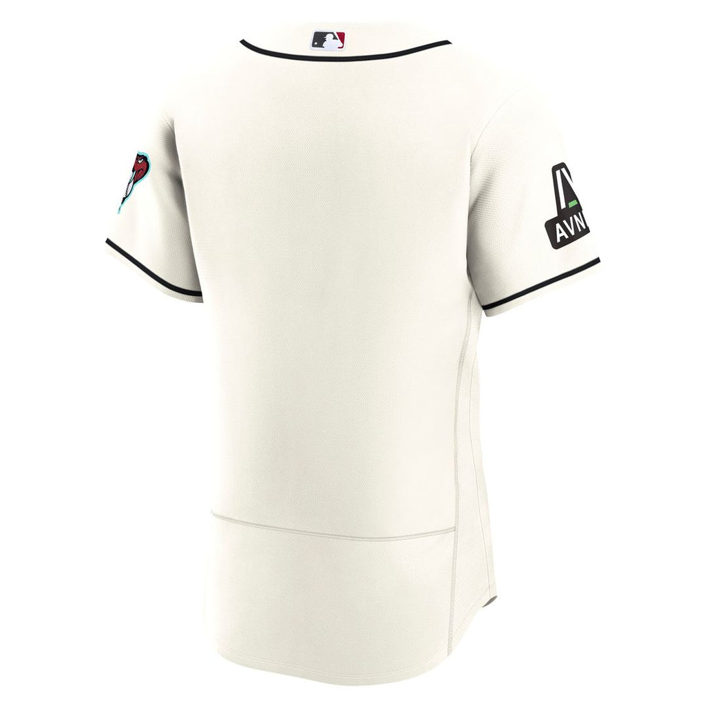 Arizona Diamondbacks Nike Home Sponsor Patch Authentic Jersey - Cream Official MLB Team Apparel Baseball Fan Gear